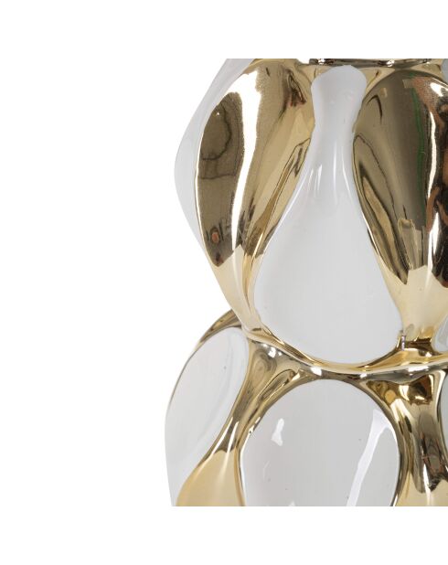 Glam Balls Tischlampe weiß/gold - Ø 28x46 cm