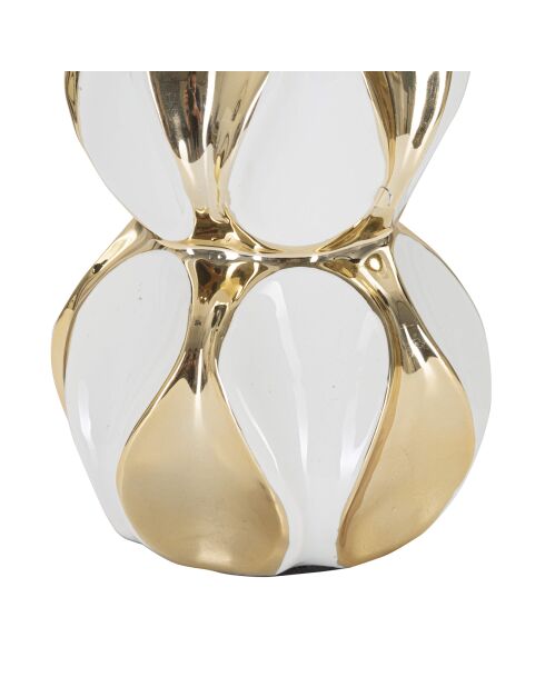 Glam Balls Tischlampe weiß/gold - Ø 28x46 cm