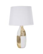 Lampe de Table Glam Line  blanc/doré - Ø 33x54 cm