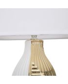 Lampe de Table Glam Line  blanc/doré - Ø 33x54 cm