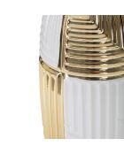 Lampe de Table Glam Line  blanc/doré - Ø 33x54 cm