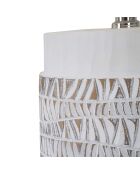 Lampe de Table en Polyrésine Nairobi  blanc lavé/marron - Ø 35x60.5 cm