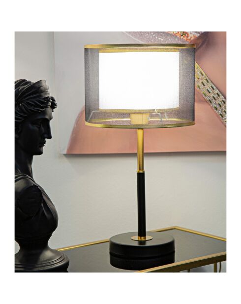 Levels Tafellamp zwart/goud - Ø 25x48 cm