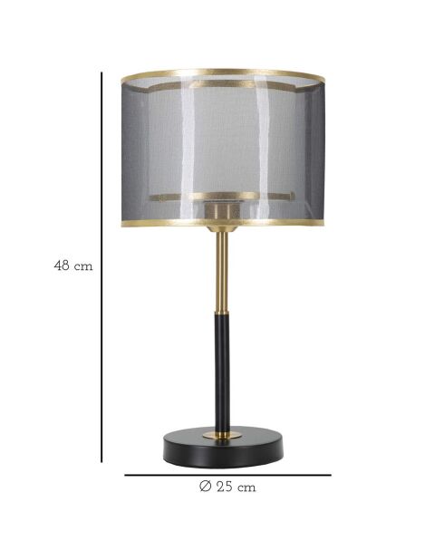 Levels Tafellamp zwart/goud - Ø 25x48 cm