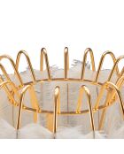 Lampe de Table Feather Stand doré/blanc - Ø 40x60 cm