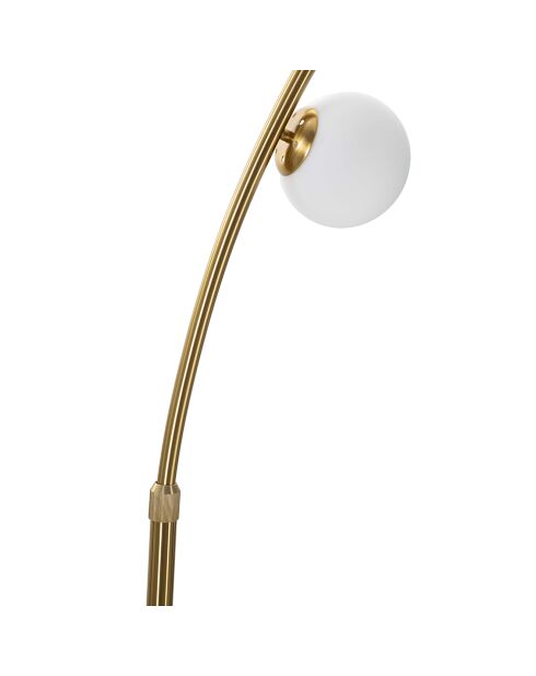 Lampadaire Glamy Arc 6 Luci doré/blanc - 130x45x220-246 cm