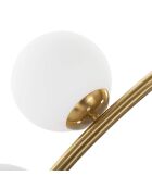 Lampadaire Glamy Arc 6 Luci doré/blanc - 130x45x220-246 cm