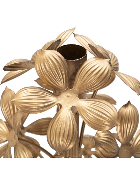 Bougeoir Flowy doré - Ø 17x118 cm