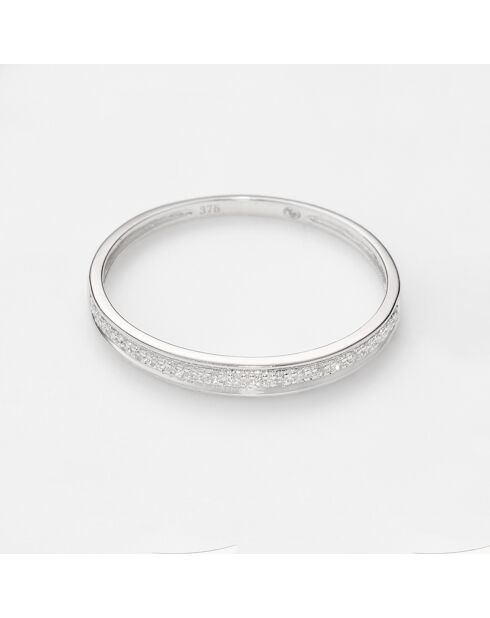 Bague Diamants 0.046 ct or blanc