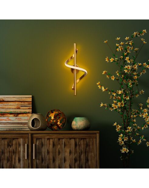 Likma goldene Wandleuchte - 16x41x25 cm