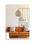 Lustre 190JK marron/blanc - D.24x22 cm