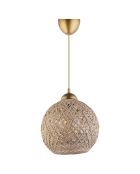 Lustre 190JK marron/blanc - D.24x22 cm