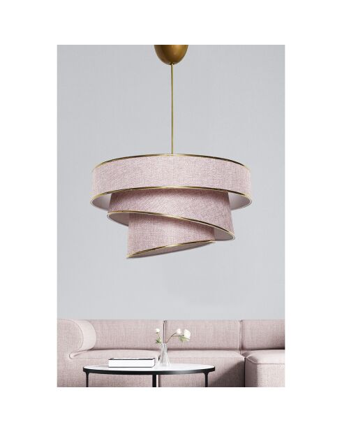 Kronleuchter Couper weiß/gold - 40x40 cm