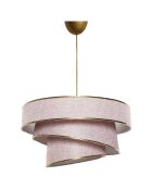 Kronleuchter Couper weiß/gold - 40x40 cm