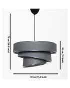 Lampadario Couper antracite - 40x40 cm