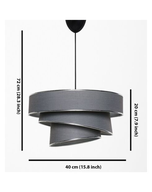 Lampadario Couper antracite - 40x40 cm