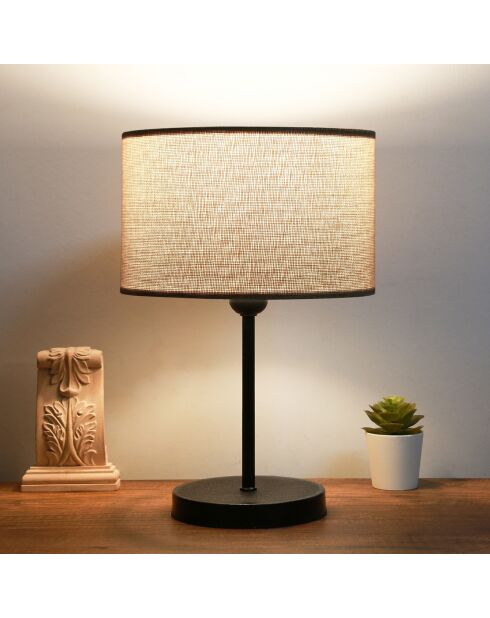 AYD tafellamp beige/zwart - 24x15 cm