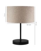 AYD Tischlampe beige/schwarz - 24x15 cm