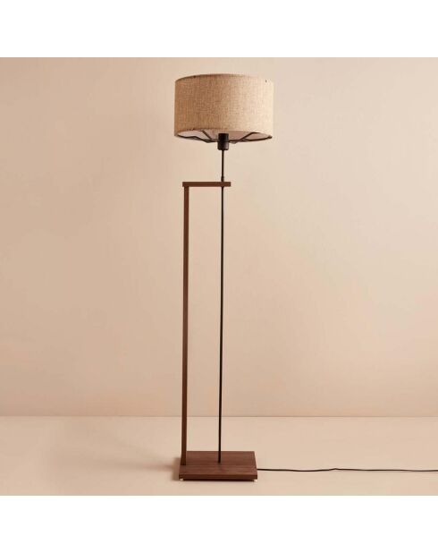 Lampadaire AYD beige/marron - D.38x20 cm