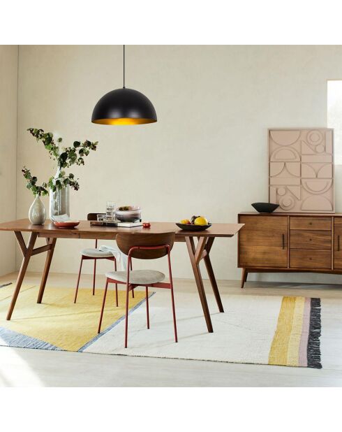 Lustre Sivani noir/doré- D.40x116 cm