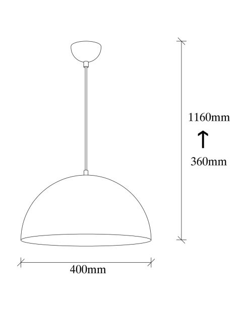 Lustre Sivani noir/doré- D.40x116 cm