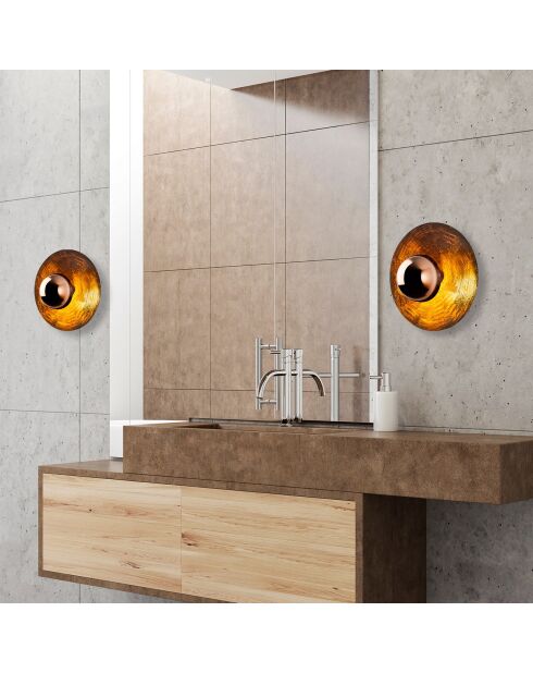 Applique murale Kurt bronze - D.38x31 cm