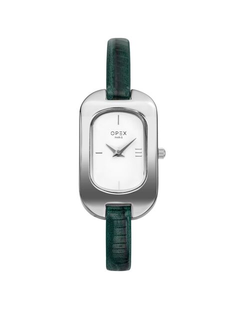 Montre Femme Ballerine lézard bleu canard