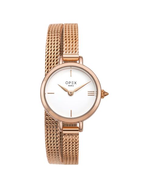 Montre Femme Mini Rotonde doré rose