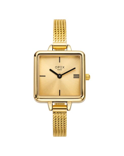 Montre Femme Mini Square dorée