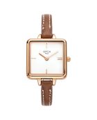 Montre Femme Mini Square marron