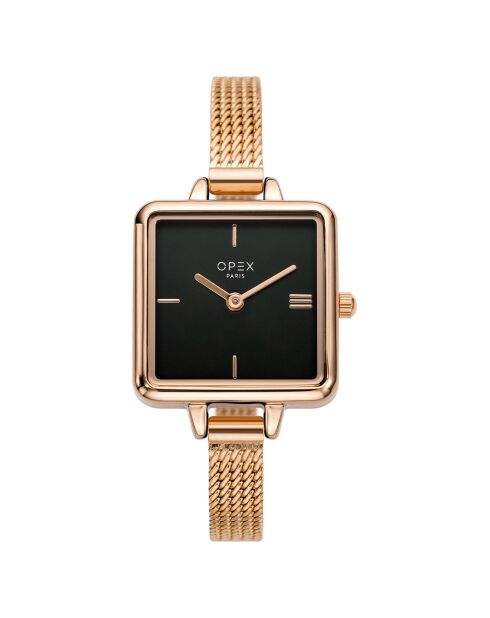 Montre Femme Mini Square doré rose