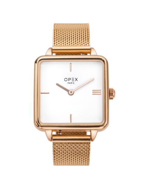 Montre Femme Square doré rose