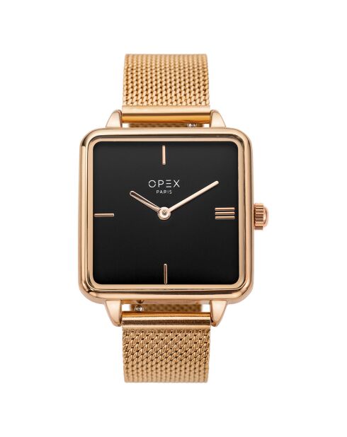 Montre Femme Square doré rose