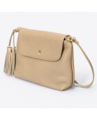 Borsa a tracolla Arya in pelle taupe - 24x6x17 cm