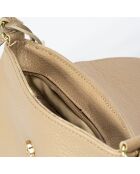 Borsa a tracolla Arya in pelle taupe - 24x6x17 cm