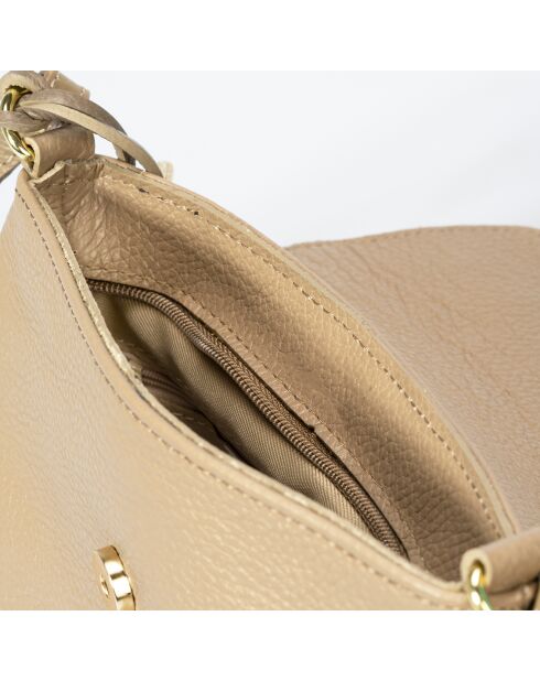 Borsa a tracolla Arya in pelle taupe - 24x6x17 cm