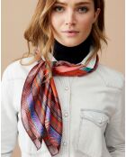 Foulard Saotome Medium brique - 90x90 cm