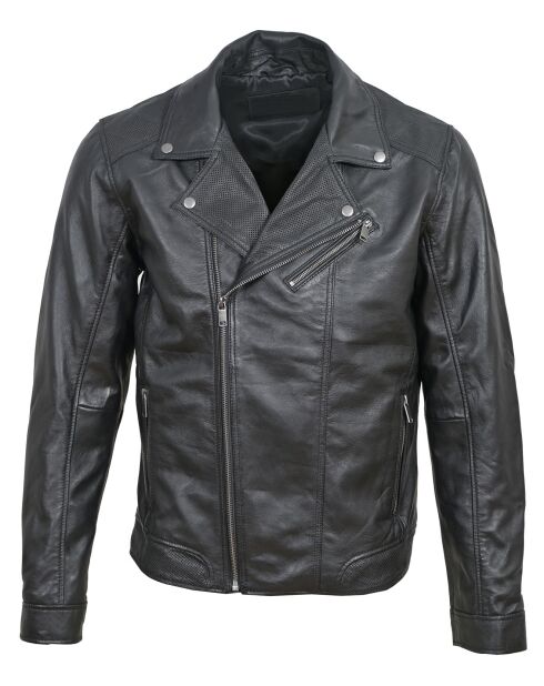 Veste en Cuir Brazza noire
