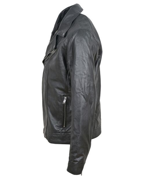 Veste en Cuir Brazza noire