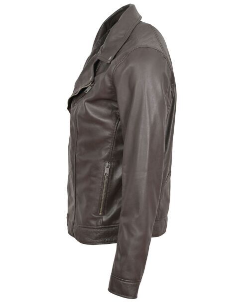 Veste en Cuir Brazza marron