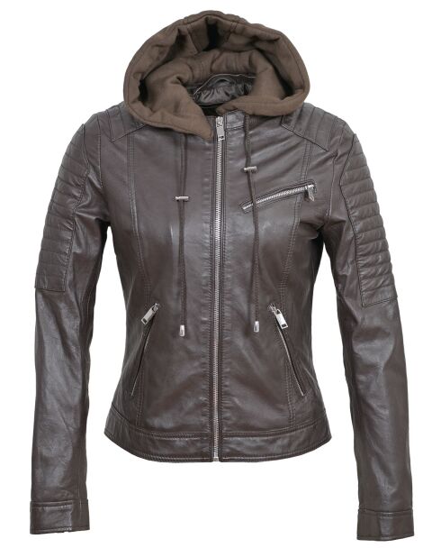 Veste en Cuir Coria marron