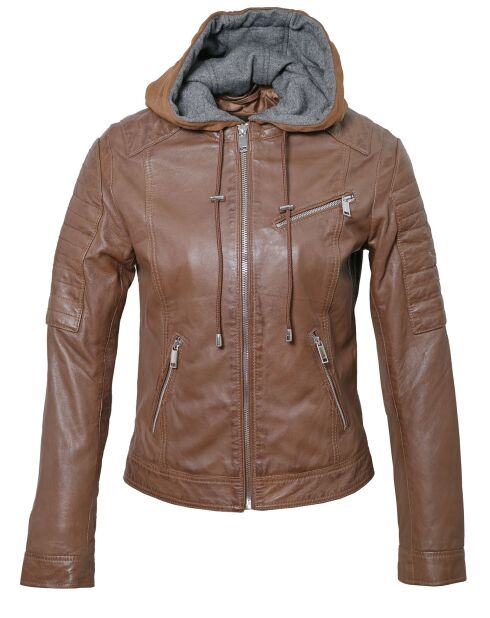 Veste en Cuir Coria cognac