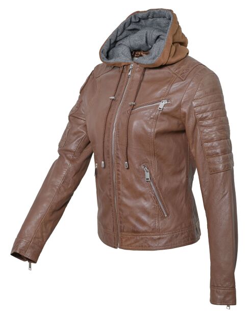 Veste en Cuir Coria cognac