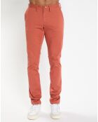 Pantalon chino Slim Fit uni orange moyen