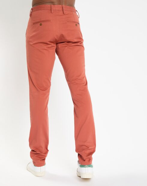 Pantalon chino Slim Fit uni orange moyen