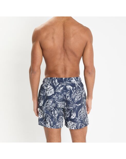 Short de Bain à fleurs bleu/blanc