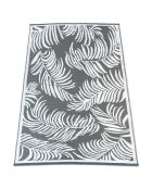 Tapis extérieur rectangulaire Hawaï motifs palmiers gris - 180x280 cm