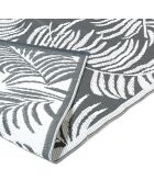Tapis extérieur rectangulaire Hawaï motifs palmiers gris - 180x280 cm