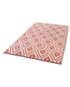 Tapis extérieur rectangulaire Vahiné motifs losanges terracotta - 270x470 cm