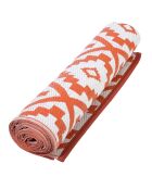 Tapis extérieur rectangulaire Vahiné motifs losanges terracotta - 270x470 cm